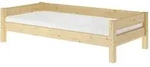 Erst-Holz Einzelbett, Holzbett Kiefer massiv klar lackiert 90x200 w&auml;hlbares...