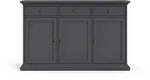 Venedig Sideboard 3 T&uuml;ren und 3 Schubladen matt grau.