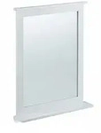 Relaxdays Wandspiegel Bambus, Ablage, Spiegel rechteckig, Wohnzimmer, Bad, Flur,