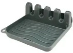 Intirilife Kochl&ouml;ffelablage in Dunkelgrau - 14 x 12.5 x 4.8 cm - Halter f&uuml;r
