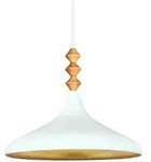 Bamyum Champion Holz Metall E27 Moderne Wei&szlig; Pendellampe