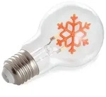 Vellight LED-Lampe in Gl&uuml;hlampenform, Schneefl&ouml;ckchen, dekorativ, goldfarbenes