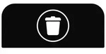 Rubbermaid Hinweisschild 2155310 f.Beh&auml;ltereinheit 57l Restm&uuml;ll schwarz