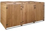 Mendler XL 3er-/6er-M&uuml;lltonnenverkleidung HWC-H74, M&uuml;lltonnenbox, erweiterbar