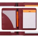 Rhodiarama Mappe f&uuml;r Block oder Notizheft A7, N&deg;11 9,5x12,5 cm - Weinrot...