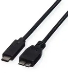 ROLINE USB 3.2 Gen 1 Kabel, C-Micro B, ST/ST, schwarz, 0,5 m