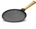 BRIZOLL Pfannkuchenpfanne 22 cm Cr&ecirc;pes - Bratpfanne aus Gusseisen Omlettpfanne