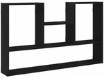 vidaXL Wandregal Schwarz Eichen-Optik 99x15x60 cm Holzwerkstoff
