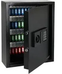 HMF Schl&uuml;sseltresor mit Zahlencode, Schl&uuml;sselsafe mit Elektronikschloss, 71 Haken,