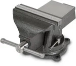 EBERTH Schraubstock aus Gusseisen mit Amboss, 150mm Backenbreite, 360&deg; drehbar,