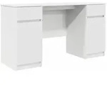 vidaXL Schreibtisch mit Schubladen Wei&szlig; 140 x 49 x 76 cm Holzwerkstoff