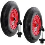 Baumarktplus 2x Schubkarrenrad Ersatzrad Vollgummi 4.80/4.00-8 mit Achse Stahlfelge