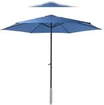 DELUKE Sonnenschirm THOMAS &radic;&ograve; 300cm 6 Streben Blau Polyester Gartenschirm