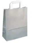 250 Papiertragetaschen Geschenkt&uuml;ten grau / beton S 18+8x22cm