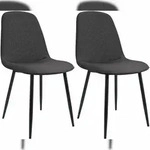 CLP 2er Set Esszimmerstuhl Maryam dunkelgrau/Stoff