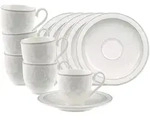 Villeroy & Boch Gray Pearl Espressotasse mit Untertasse 70 ml 6er Set