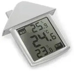 Perel Transparentes Fensterthermometer mit Min- und Max-Anzeige