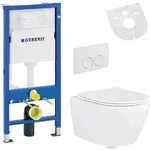 Belvit H&auml;nge WC Set sp&uuml;lrandlos mit Softclose WC Sitz und Geberit UP100