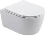 BELVIT PRO Wand-WC randlos wei&szlig; mit Softclose WC-Sitz RIM-OFF Design...