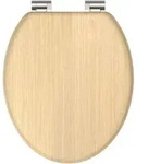 Sch&uuml;tte MDF WC Sitz NATURAL WOOD,Toilettendeckel mit Absenkautomatik, Klobrille mit