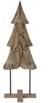 vidaXL Weihnachtsbaum mit St&auml;nder Braun 120cm Massivholz Teak