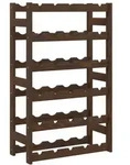 vidaXL Weinregal f&uuml;r 30 Flaschen Braun Massivholz Kiefer
