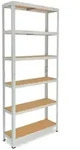 shelfplaza OFFICE 200x75x30 cm Schwerlastregal in lichtgrau mit 6 B&ouml;den und...