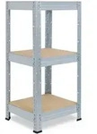 shelfplaza PRO 90x60x60 cm Schwerlastregal in verzinkt mit 3 B&ouml;den und 200 kg