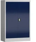 ClassiX Fl&uuml;gelt&uuml;renschrank, 1200 x 800 x 380 mm, lichtgrau/enzianblau