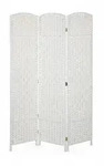 Relaxdays Paravent, HxB: 170 x 120 cm, Trennwand f&uuml;r innen, Holz & Papierseil,