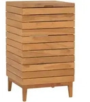 vidaXL W&auml;schekorb 40&times;40&times;70 cm Teak Massivholz