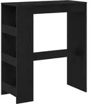 vidaXL Bartisch mit Regal Schwarz Eichen-Optik 90x40x103,5 cm