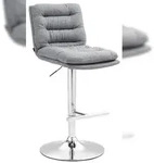 CLP Barhocker Damar Stoff grau/chrom