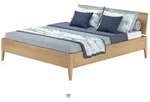 Erst-Holz Metallfreies Doppelbett aus Buchenholz konische F&uuml;&szlig;e 180x200 mit