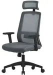 ML-Design B&uuml;rostuhl Ergonomisch Grau Mesh Drehstuhl Lendenst&uuml;tze Kopfst&uuml;tze
