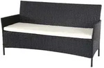 PROREGAL 3-Sitzer Poly-Rattan Gartenbank Halden | HxBxT 82x154x60cm | Sitzbank...