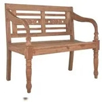DELUKE Gartenbank TOMAS 2-Sitzer - 100cm Breit, Mahagoni, Hellbraun |...
