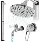 ECD Germany ML-Design Solardusche 35 L, 217 cm, eckig &ndash; Fu&szlig;dusche &