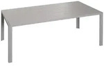 Chefgastro Alu-Esstisch | HxBxT 73x180x80cm | wetterfest | Hellgrau | Tisch