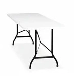 Relaxdays Gartentisch, klappbar, HBT: 75 x 220 x 68 cm, Kunststoff, Stahl,