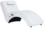 vidaXL Massage Chaiselongue mit Kissen Wei&szlig; Kunstleder