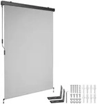 tectake Senkrechtmarkise Eloise mit 2 Wandhaltern - 120 x 250 cm hellgrau