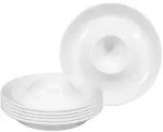 Seltmann Weiden Rondo/Liane Wei&szlig; Eierbecher mit Ablage 6er Set