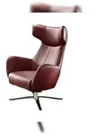 KAWOLA RANDY Drehsessel Leder rot