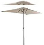 DELUKE Sonnenschirm LOTA 250x145cm 6 Streben Anthrazit Polyester Gartenschirm