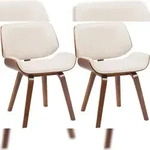 CLP Esszimmerst&uuml;hle 2er Set Beverley Stoffbezug Stoff HBT: 80x55x41 cm walnuss...