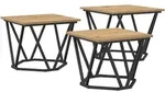 vidaXL Couchtisch 3 pcs Artisan-Eiche Ingenieure Holz und Stahl