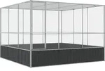 vidaXL Voliere Silbern 311x307x212 cm Stahl