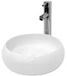 LuxeBath Waschbecken inkl. Ablaufgarnitur Silber ohne &Uuml;berlauf &Oslash; 40x35 cm...