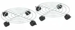 Relaxdays Pflanzenroller, 2er Set, &Oslash; 32 cm, Blumentopfuntersetzer mit Rollen,...
